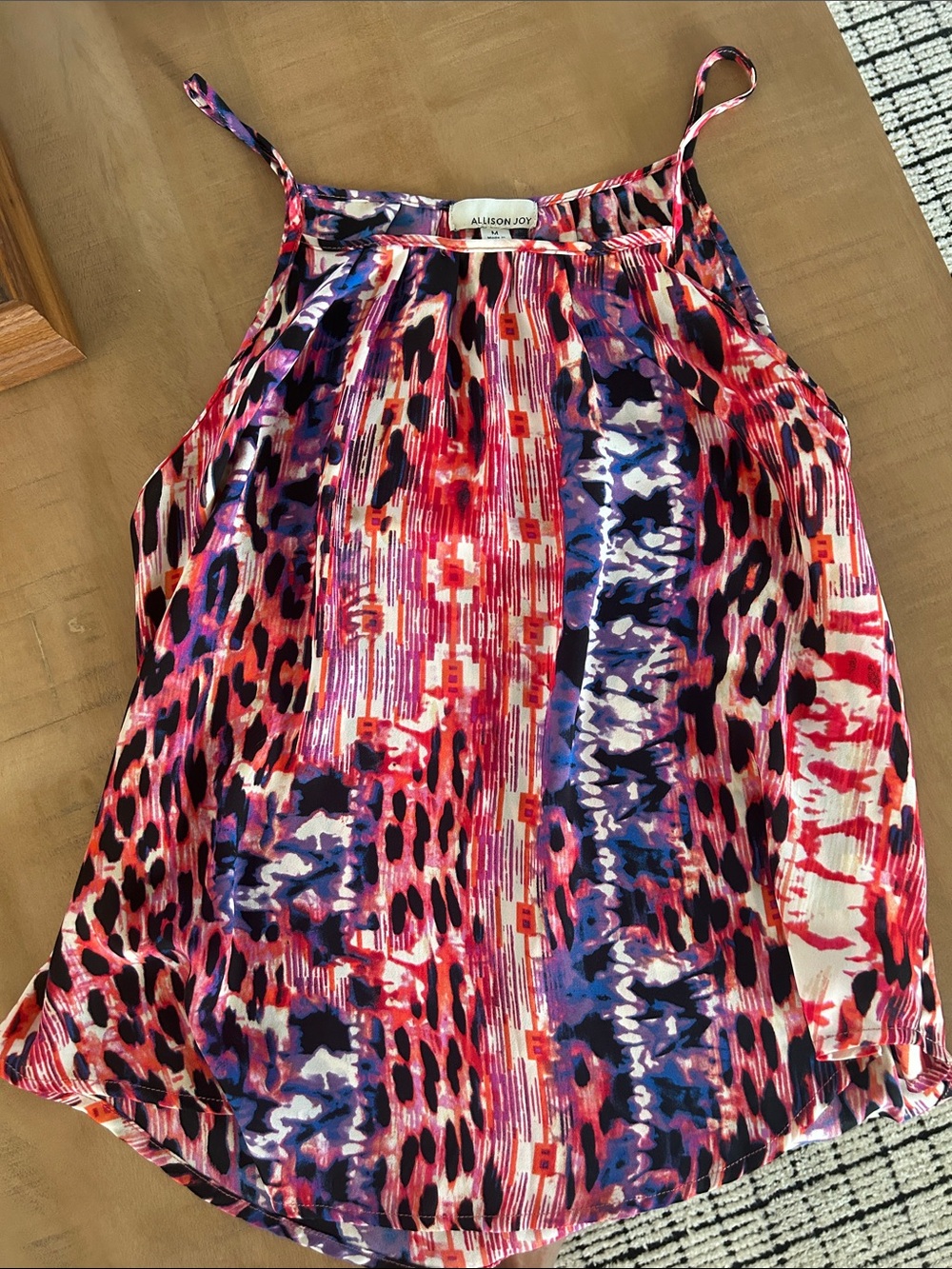 Allison Joy Pink, Purple & Blue Abstract Print Skirt